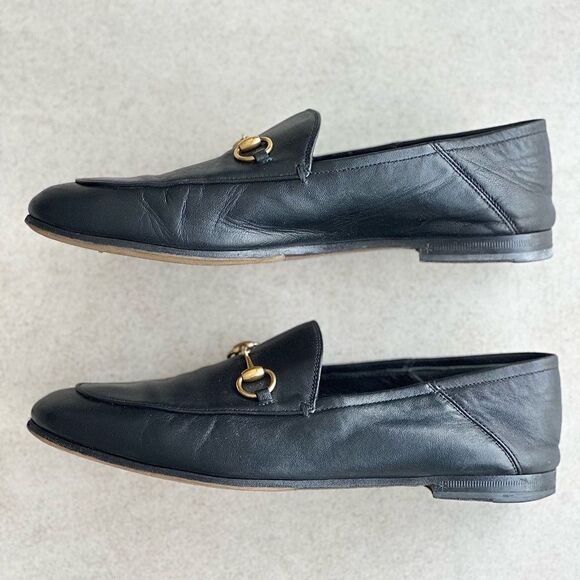 Gucci Brixton Leather Horsebit Loafers size 38 Black - Picture 10 of 14